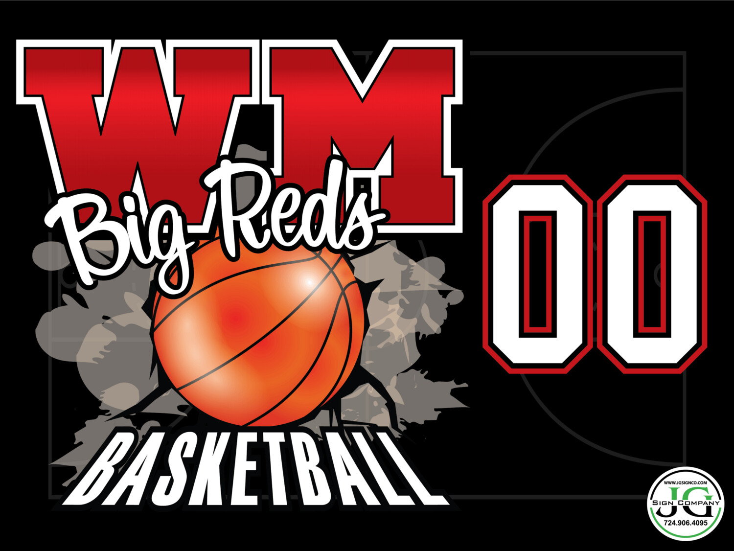 WM Basketball Yard Sign