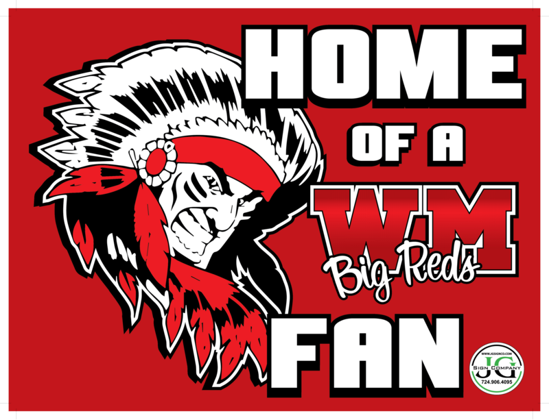 WM Big Red Fan Yard Sign