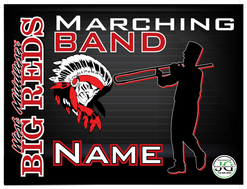WM Big Red Marching Band Yard Sign