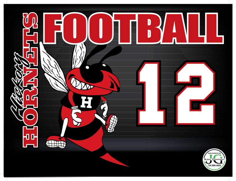 Hickory Hornets Football Yard Sign
