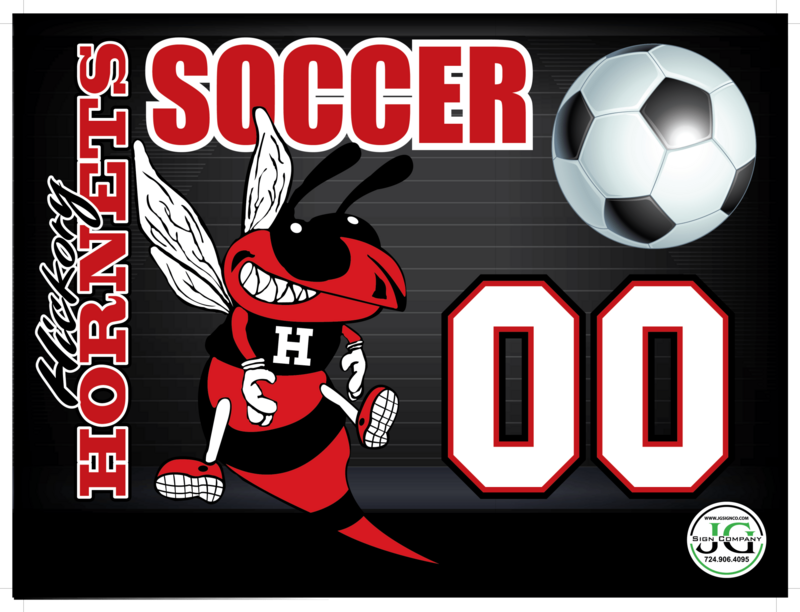 Hickory Hornets Soccer Yard Sign