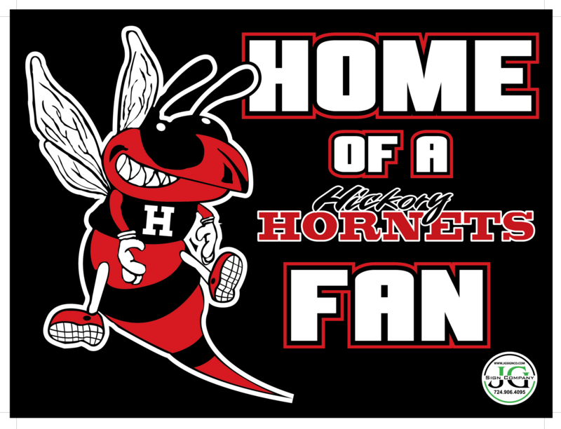 Hickory Hornets Fan Yard Sign