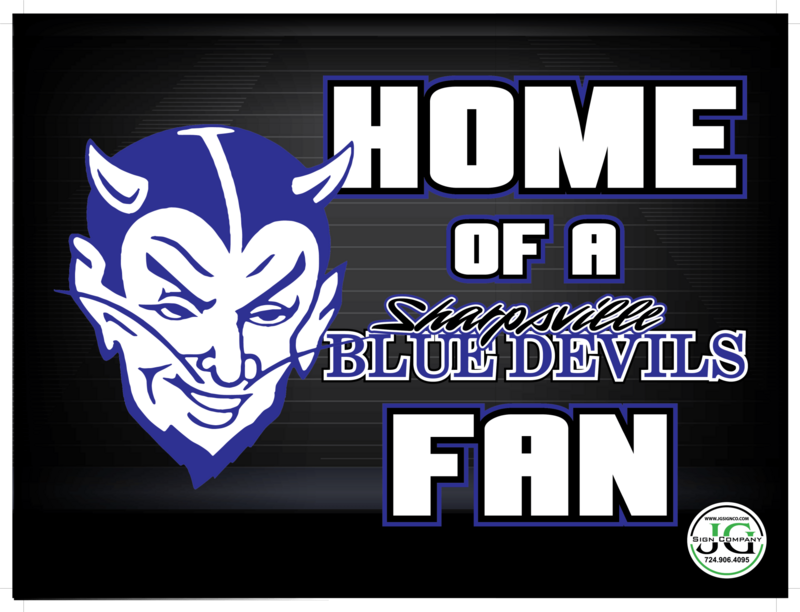 Sharpsville Blue Devils Fan Yard Sign