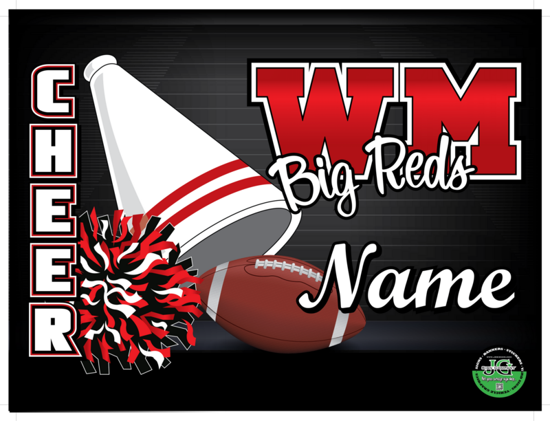 WM Cheerleaders Yard Sign