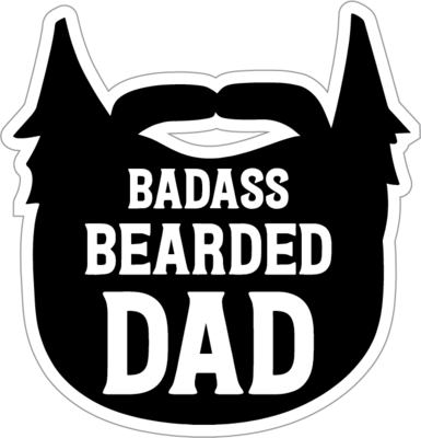 Badass Bearded Dad Sticker
