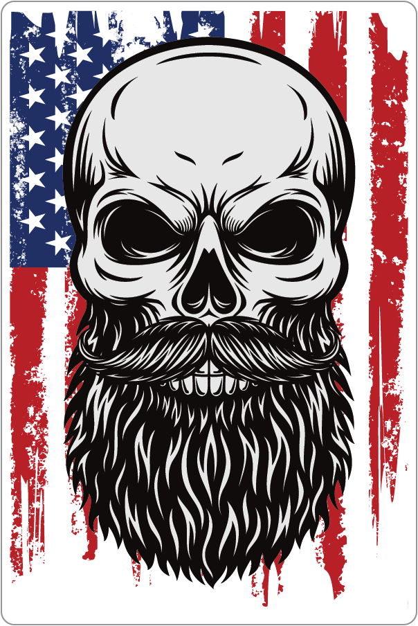 Bearded Flag Sticker