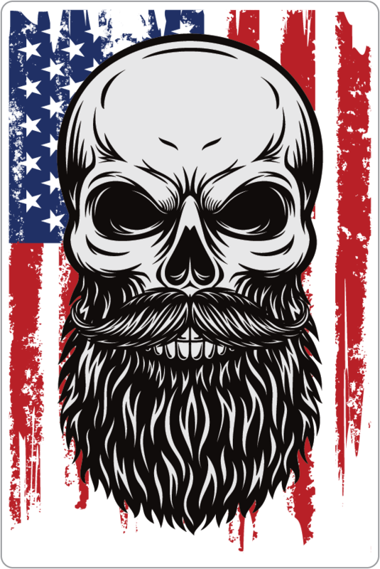 Bearded Flag Sticker