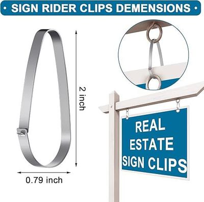 Real Estate Sign Rider Clips