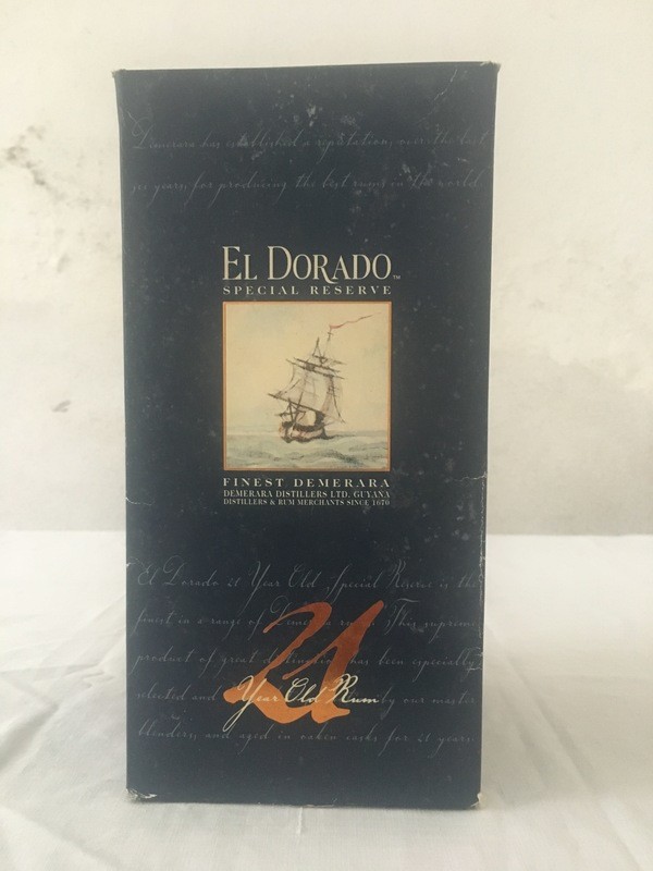 EL DORADO RUM 21 YEAR OLD SPECIAL RESERVE FINEST DEMERARA