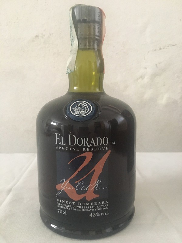 EL DORADO RUM 21 YEAR OLD SPECIAL RESERVE FINEST DEMERARA