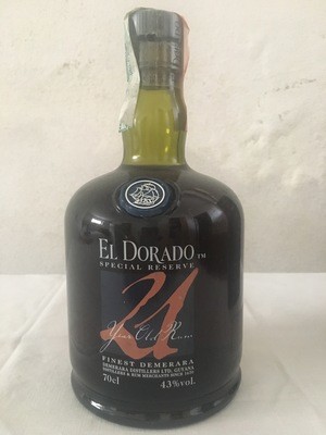 EL DORADO RUM 21 YEAR OLD SPECIAL RESERVE FINEST DEMERARA