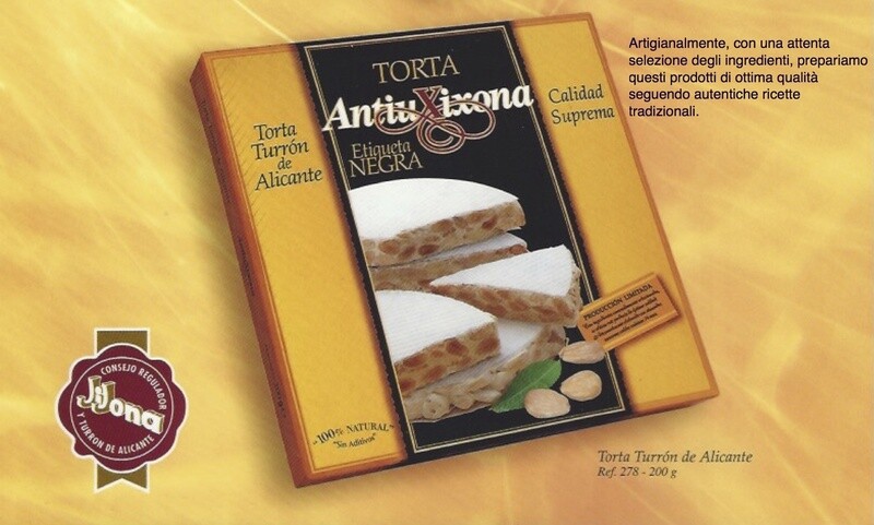 TORTA DI TORRONE DI ALICANTE 200 GR. TORTA DI TORRONE DI ALICANTE 200 GR.