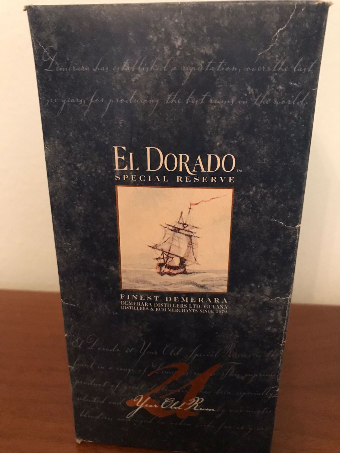 EL DORADO RUM 21 YEAR OLD SPECIAL RESERVE FINEST DEMERARA