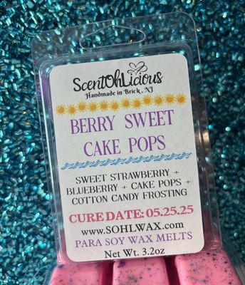 Berry Sweet Cake Pops Clamshell Wax Melt