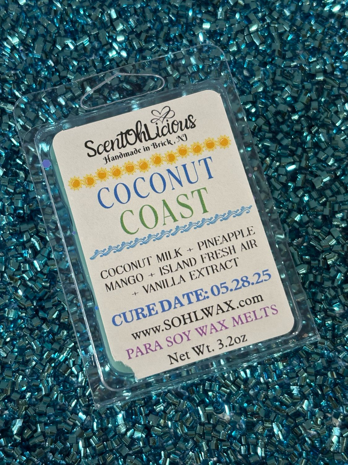 Coconut Coast Clamshell Wax Melt