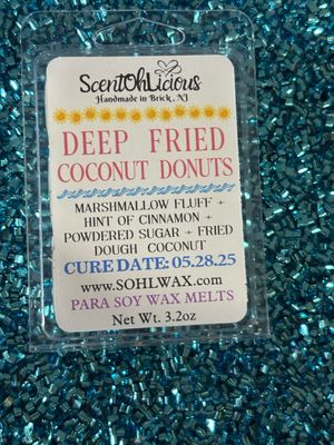 Deep Fried Coconut Donuts Clamshell Wax Melt
