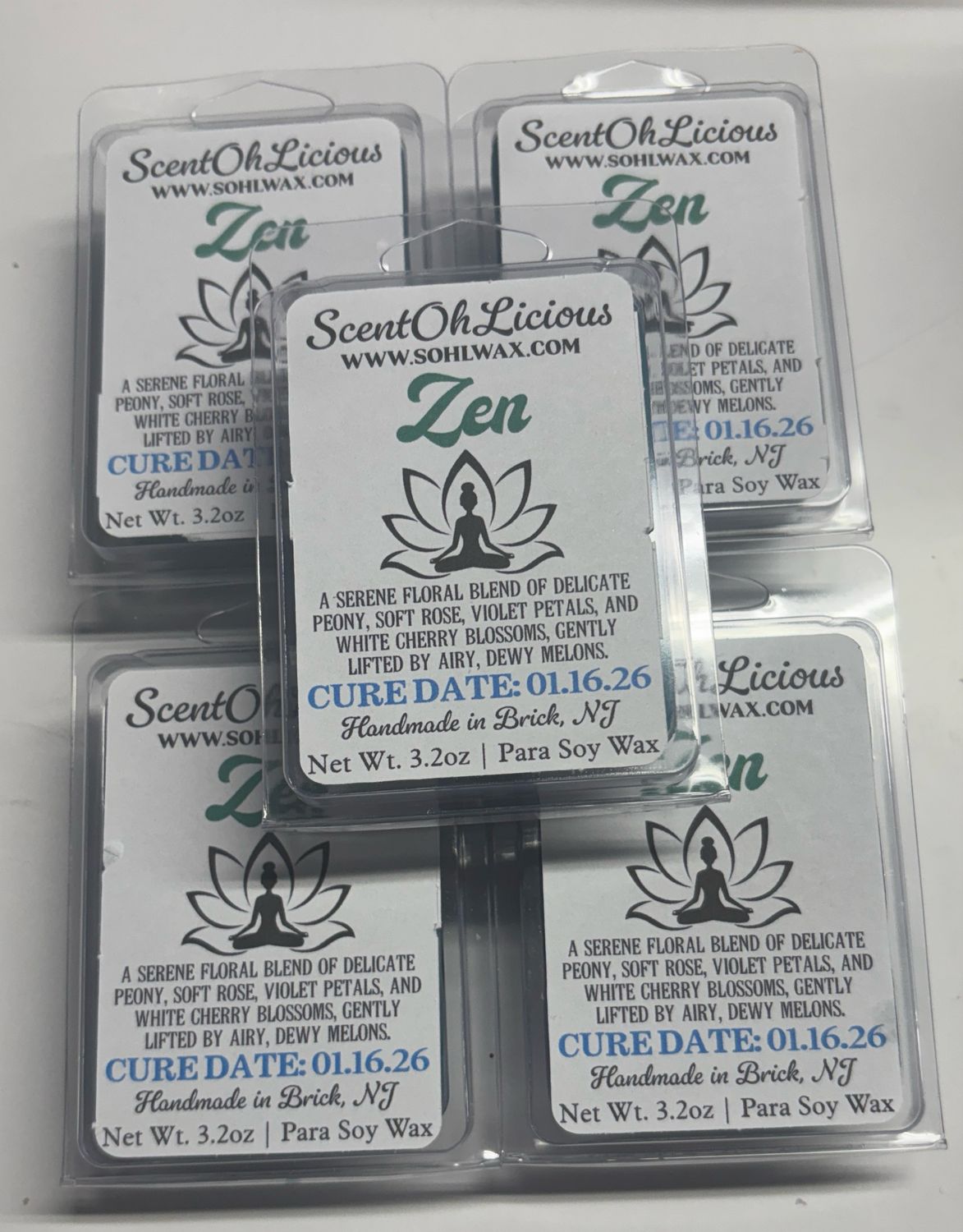 5 Pack Clamshell Wax Melts