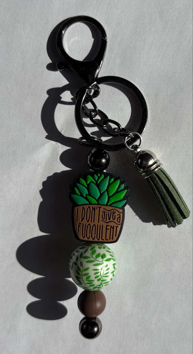 🪴 I Don’t Give A Fucculent Key Chain