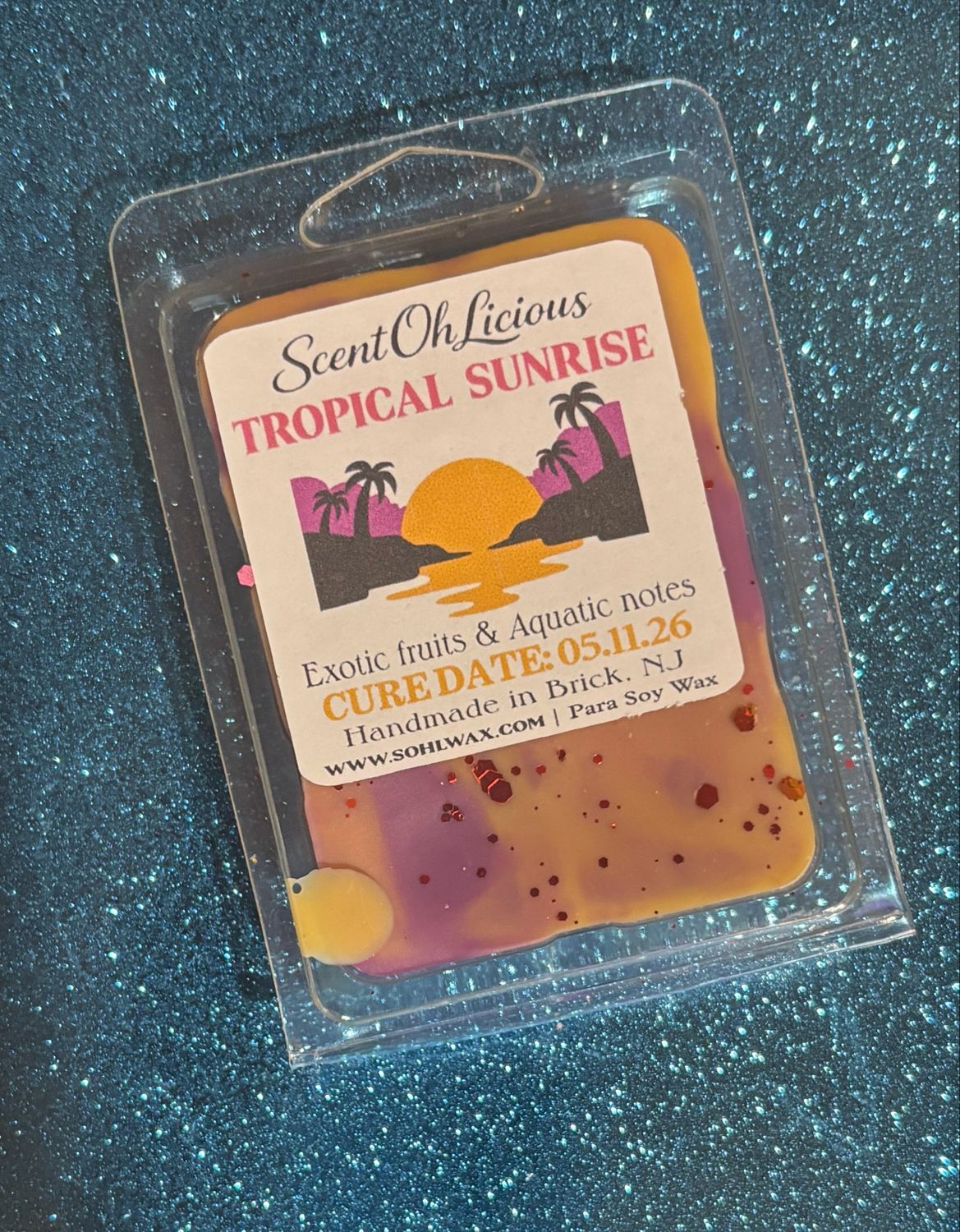 🌴Tropical Sunrise Clamshell