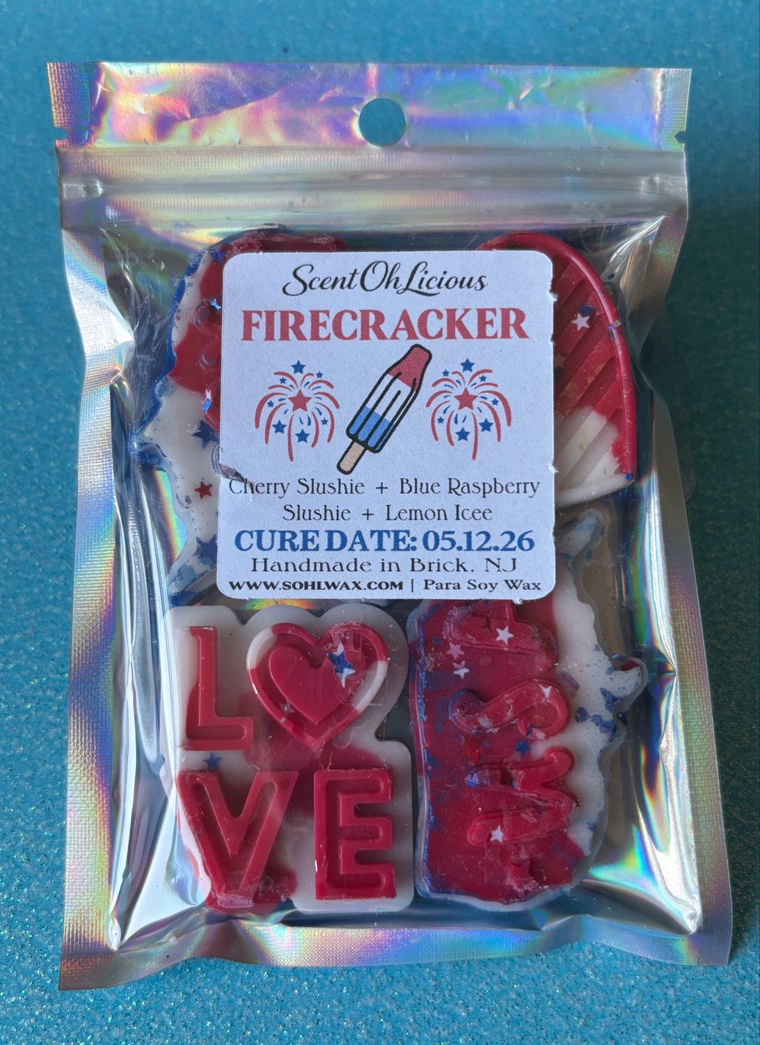 Firecracker Wax Melt Shapes