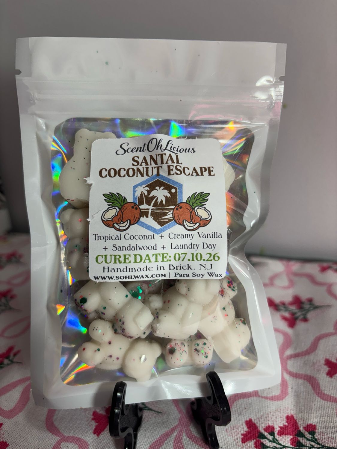 Santal Coconut Escape Wax Melt Shapes