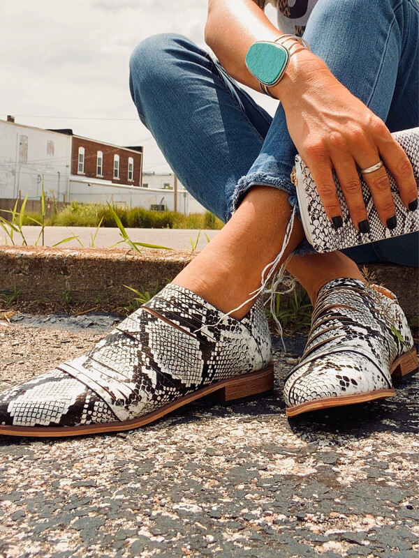 AG Snake Skin Loafers