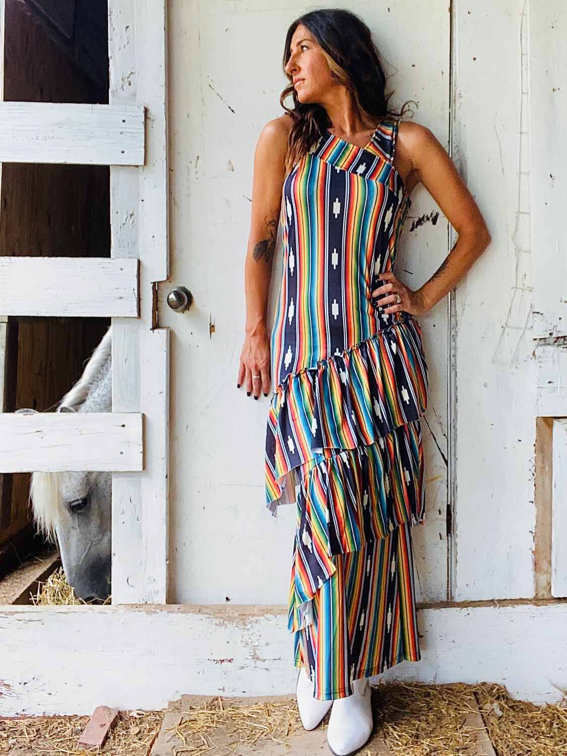 Ruffle Knit Dress (2 Patterns)