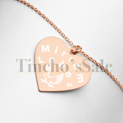 Collar disco, corazón, hexágono, barra, pulsera y aros grabado de plata y oro
