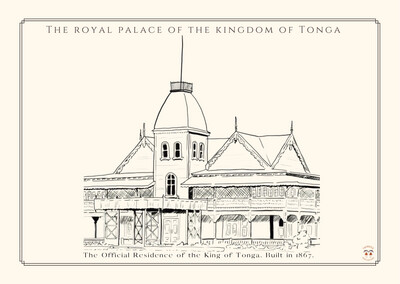 THE SIOFIA POSTCARDS :
THE ROYAL PALACE OF THE KINGDOM OF TONGA.