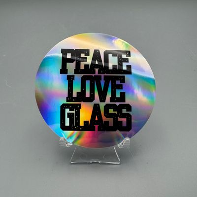 Vinyl Sticker — Peace Love Glass