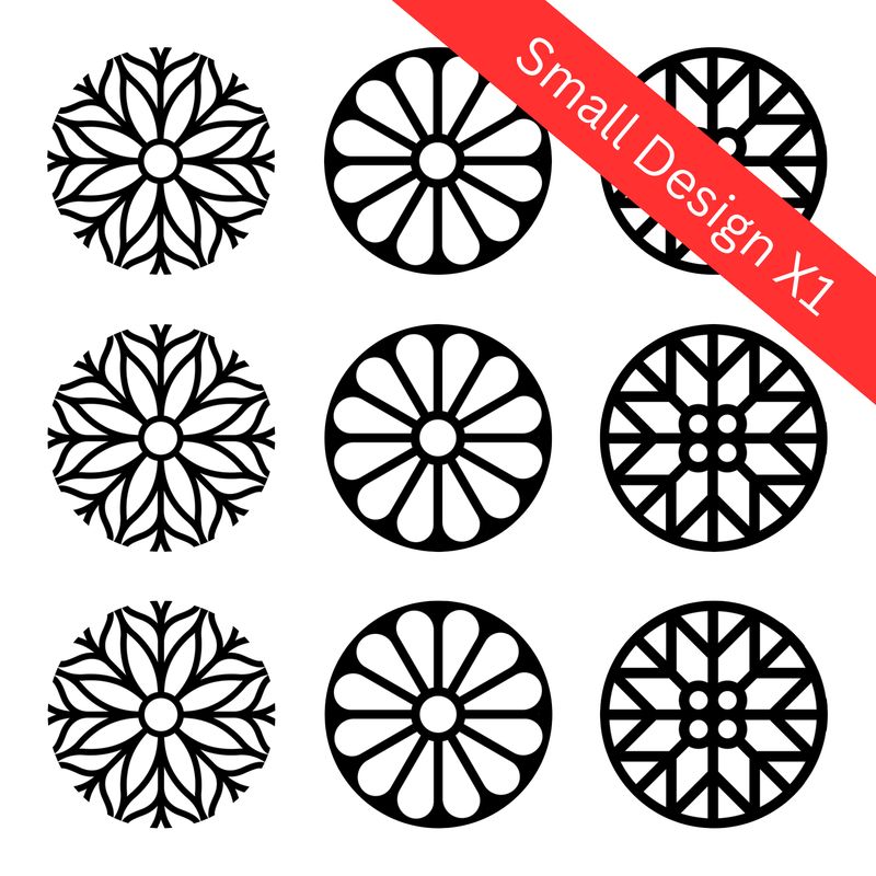 Small Jewelry-Sized Decals -- ROUND X1