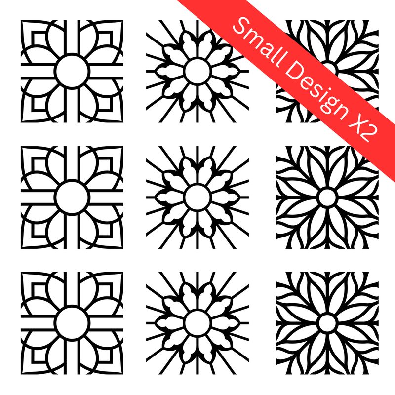 Small Jewelry-Sized Decals -- SQUARE X2