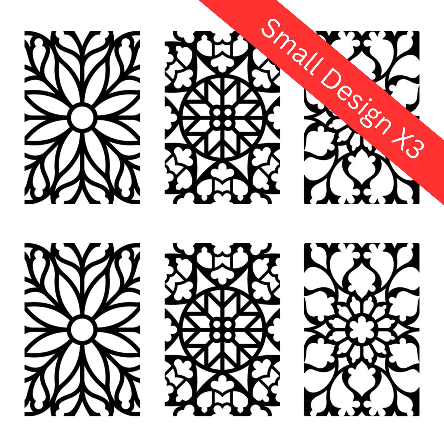 Small Jewelry-Sized Decals -- RECTANGLES X3