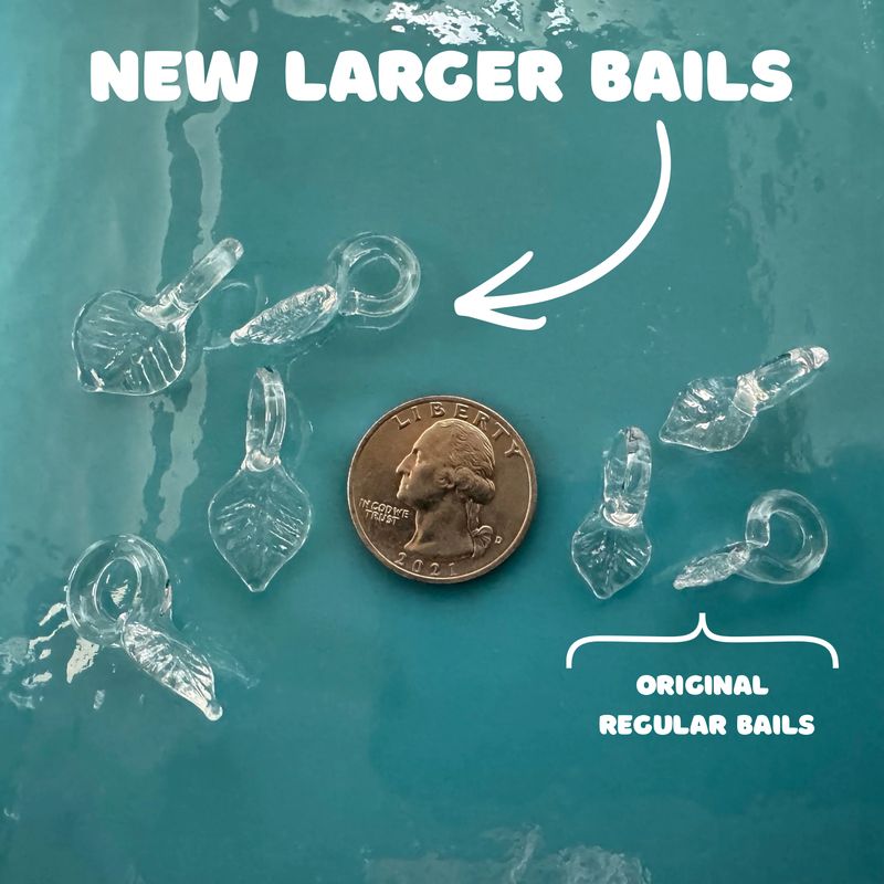 Glass Bails LARGE 10-Pack (NOT FUSIBLE)