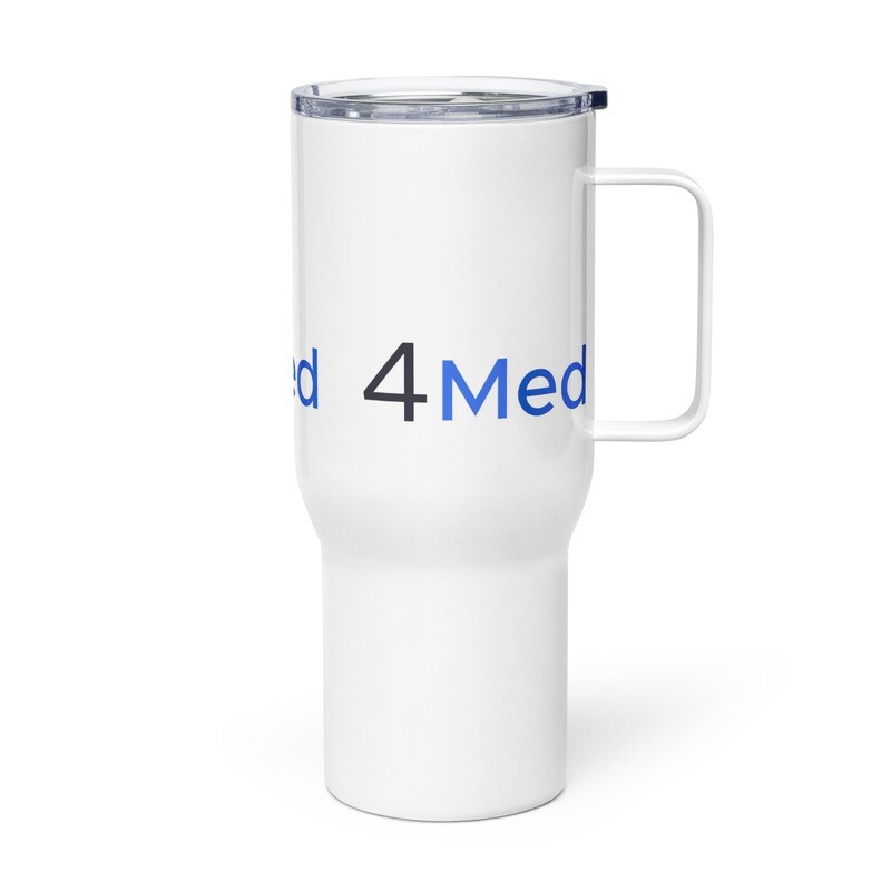Travel mug with a handle