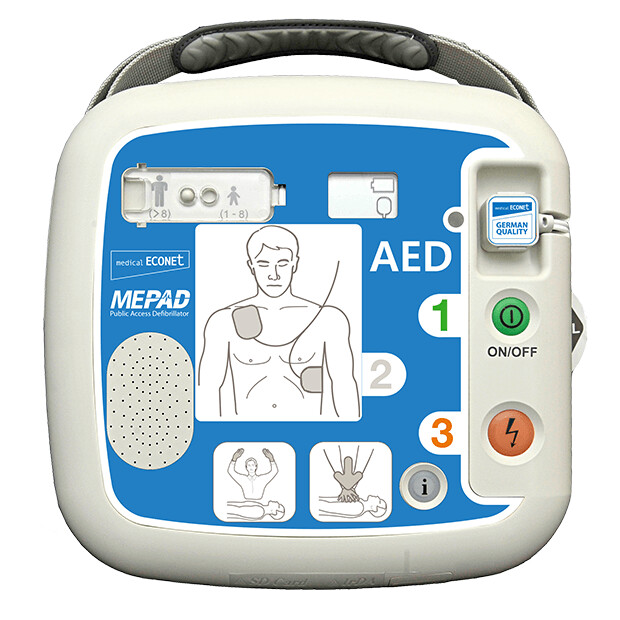 Defibrillator ME PAD semi, halbautomatischer AED