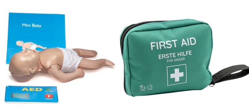 2er-Bundle Übungspuppe + Erste-Hilfe-Set für Kinder (47-teilig) 2er-Bundle Übungspuppe + Erste-Hilfe-Set für Kinder (47-teilig)