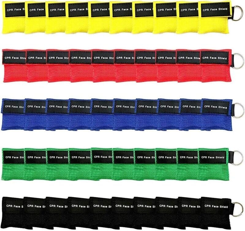 50 Stück CPR Faceshield Beatmungsmaske Schlüsselanhänger 50 Stück CPR Faceshield Beatmungsmaske Schlüsselanhänger