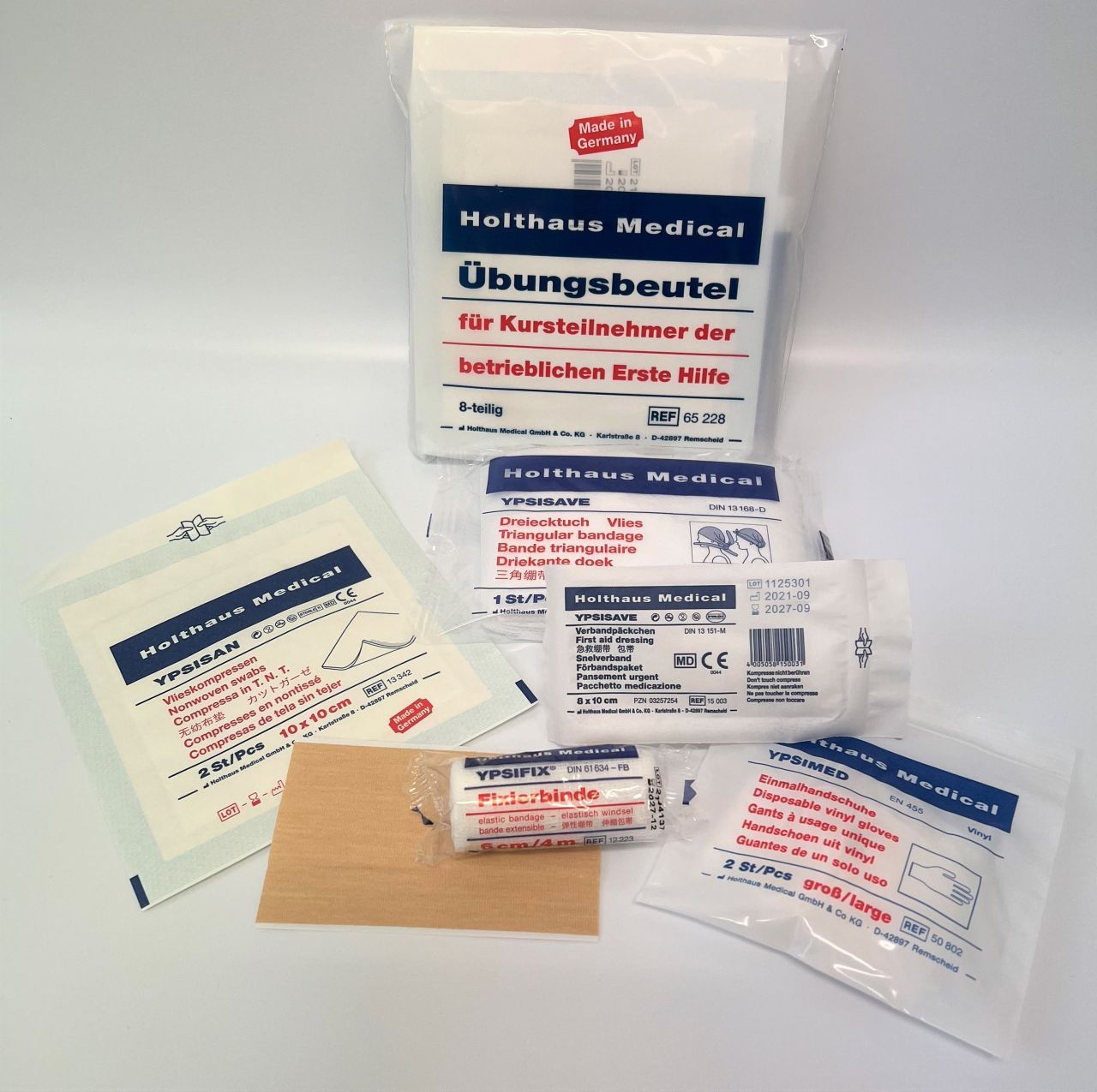 Übungsbeutel Verbandmaterial (5er-Pack) Übungsbeutel Verbandmaterial (5er-Pack)