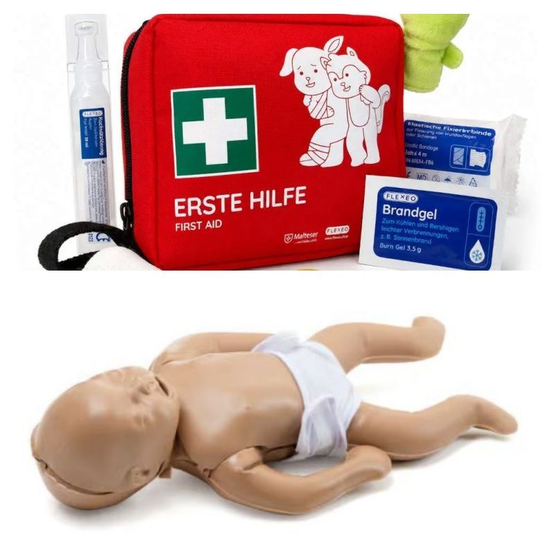 2er-Bundle Übungspuppe + Erste-Hilfe-Set für Kinder (76-teilig) 2er-Bundle Übungspuppe + Erste-Hilfe-Set für Kinder (76-teilig)