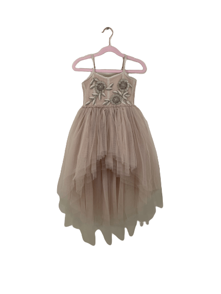 Nude Color High Low Tulle dress