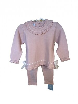 Pink knitted Trouser Set