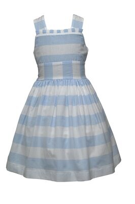 Cotton Kids Blue Stripe Dress