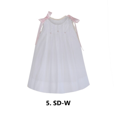 Skylar Dress White-Pink Bow
