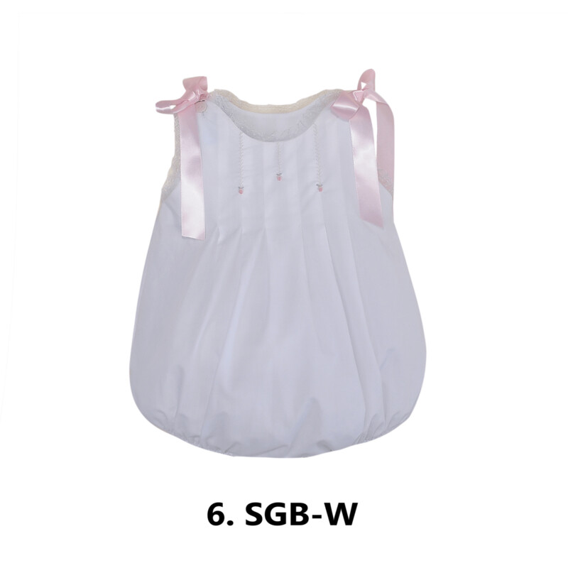 Skylar Bubble White-Pink Bow