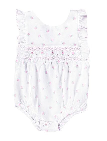 Rose Bud Smocked Sunsuit