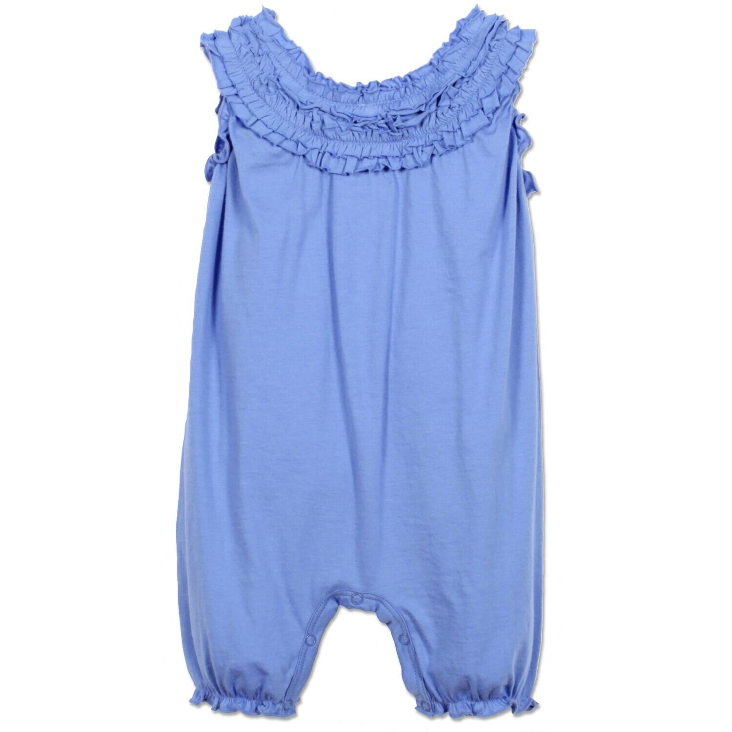 Double Ruffle Romper - Cornflower Blue