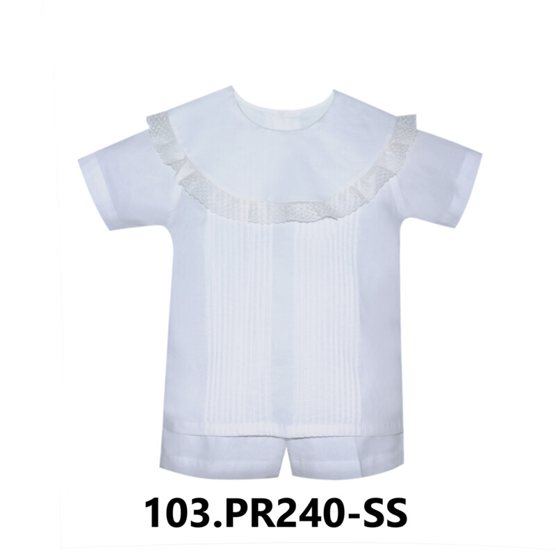 Holt Boy Short Set in Ivory