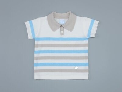 Chance Stone & Cloud Blue Striped Polo & Shorts