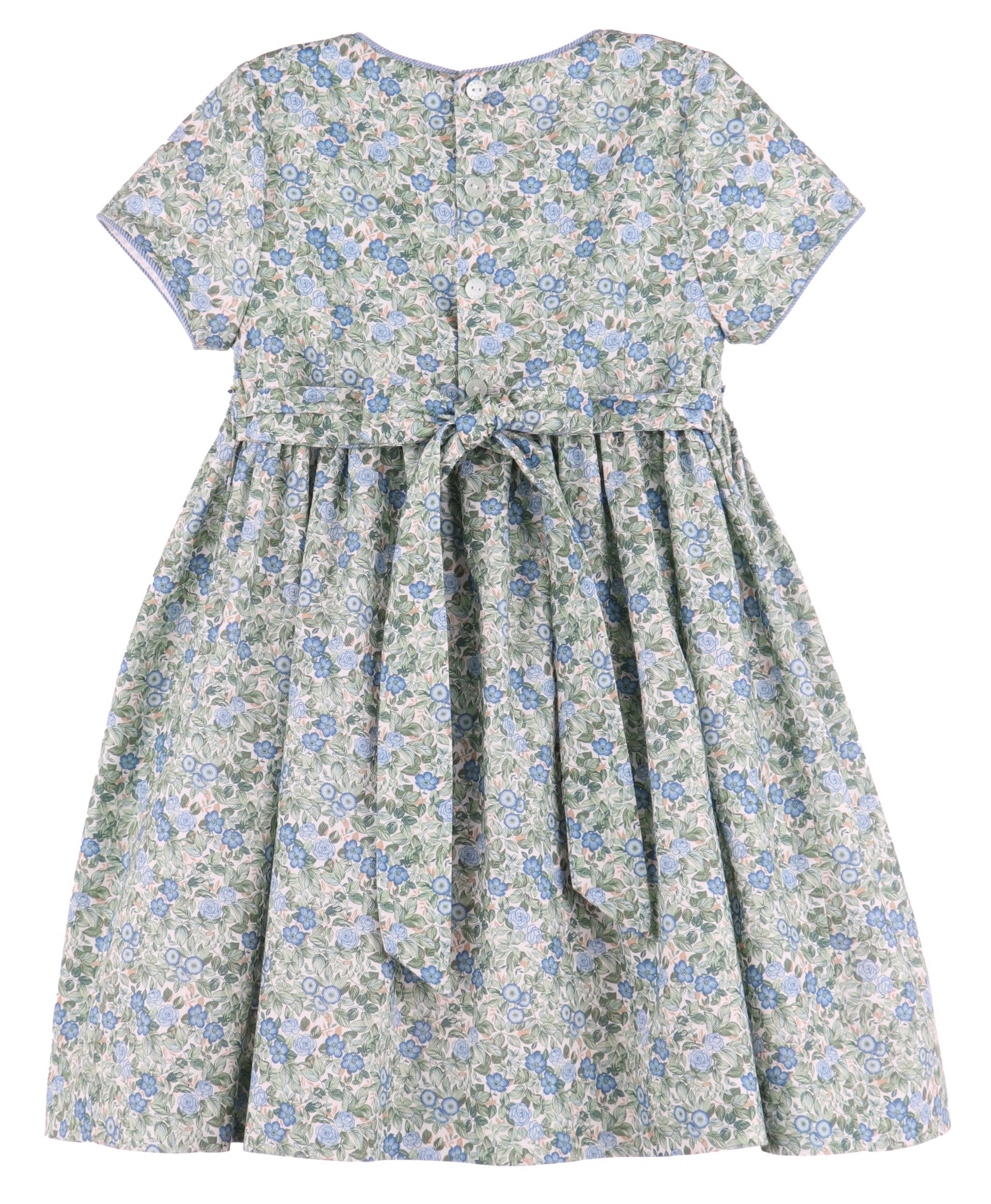 Forest Green Smock Dress Blue